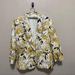 Yellow and White Blazer by Kasper